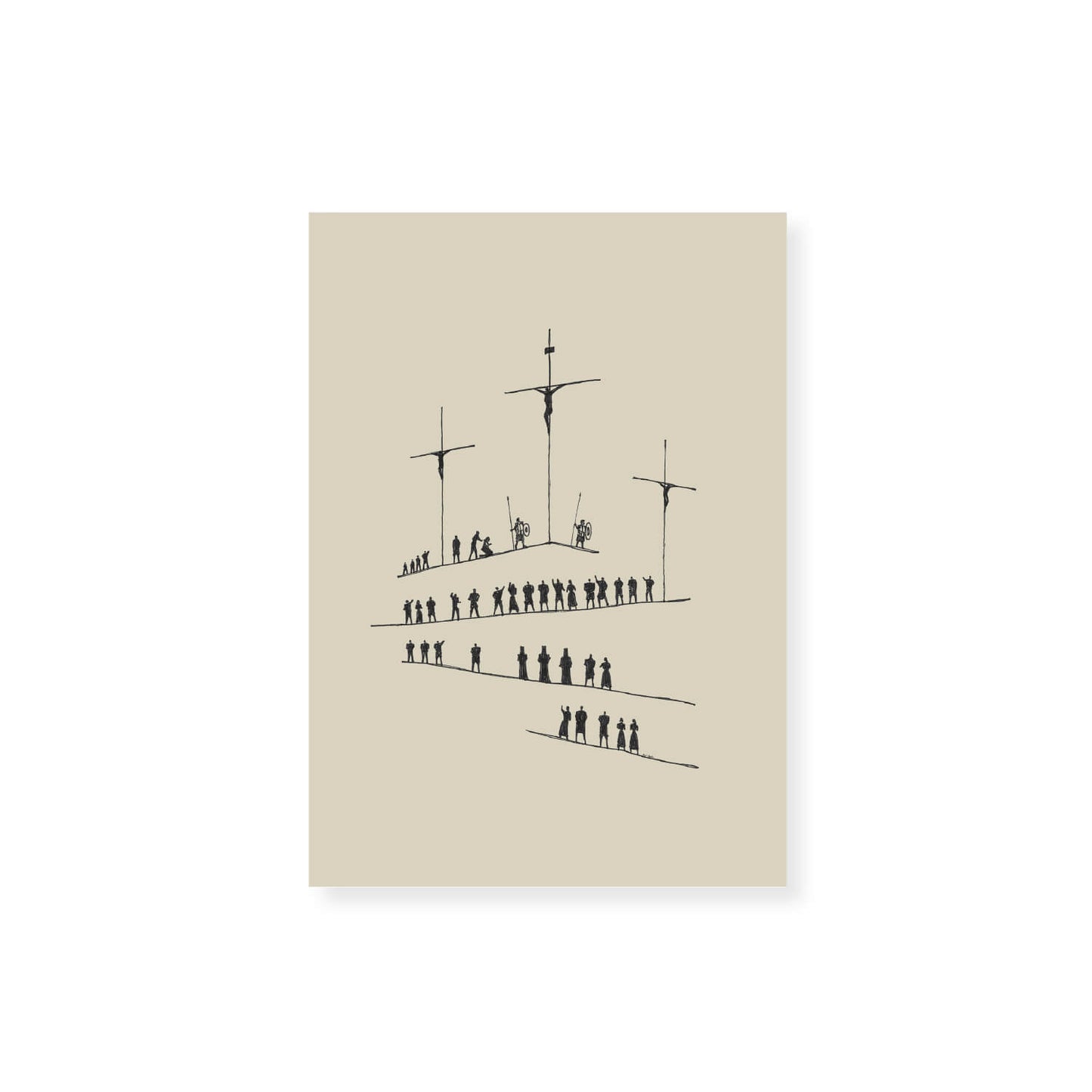 Calvary Cross Minimalist Sketch