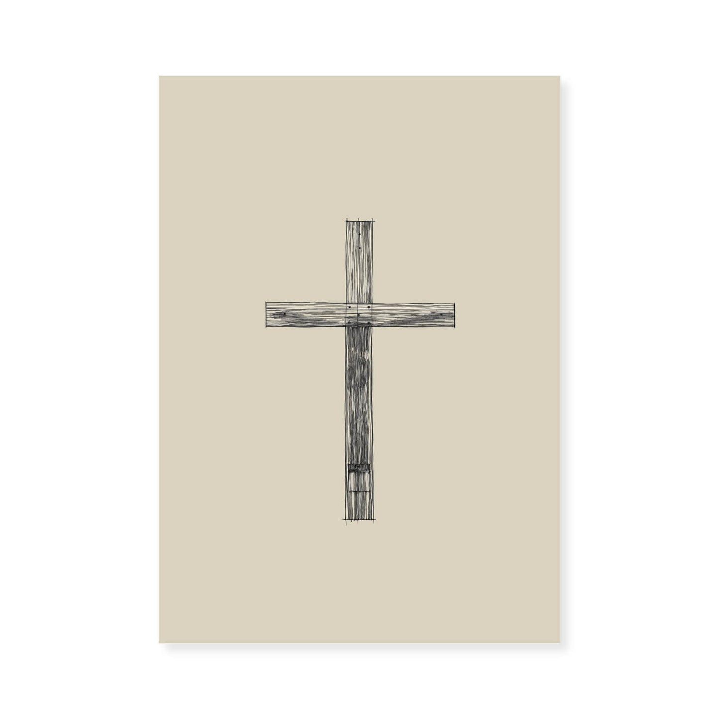 Cross Minimalist Sketch