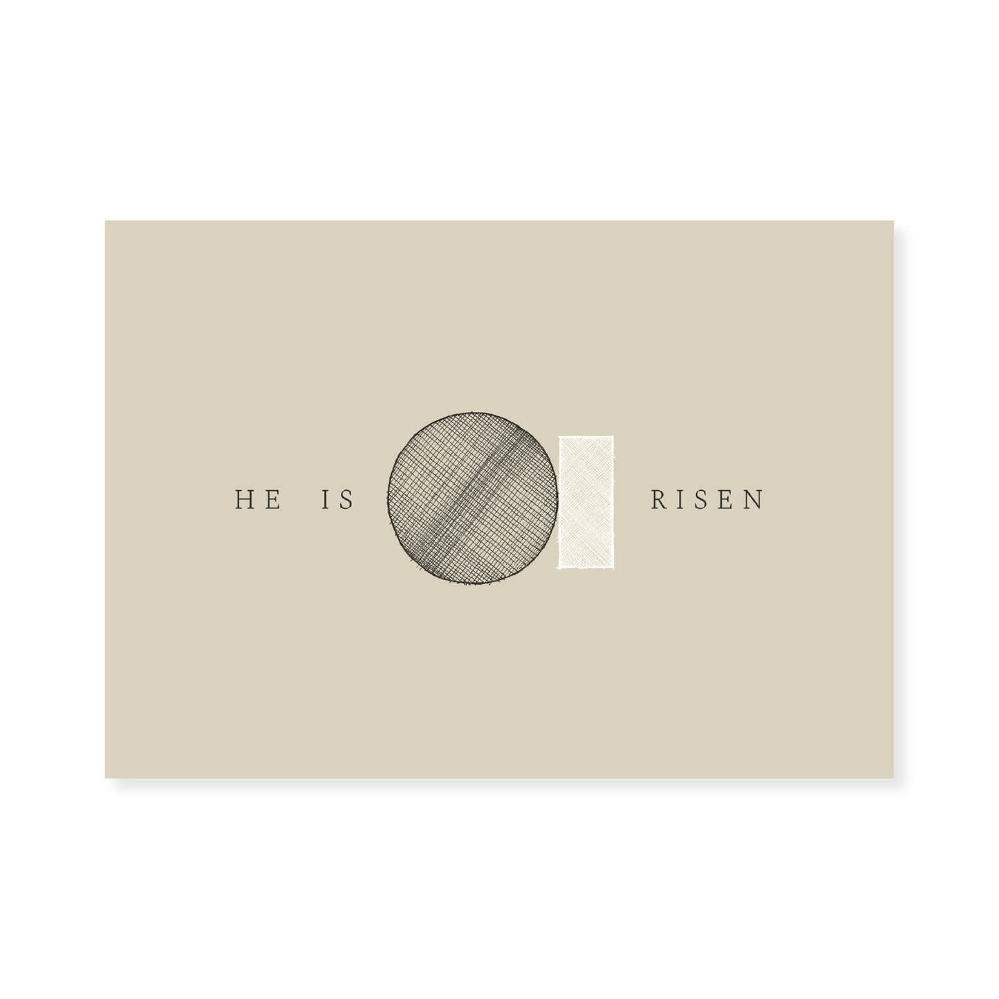 He Is Risen Stone Tomb Minimalist