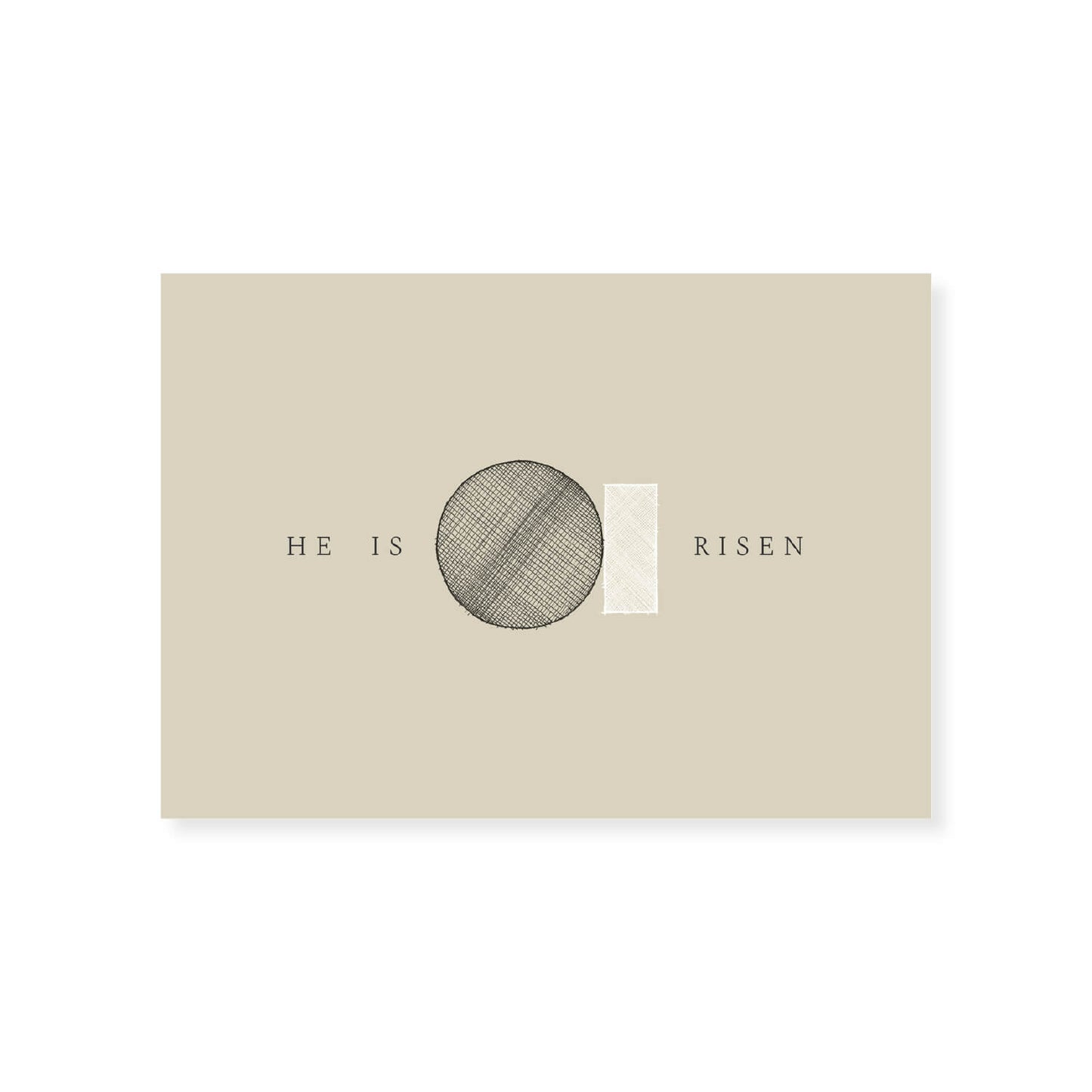 He Is Risen Stone Tomb Minimalist