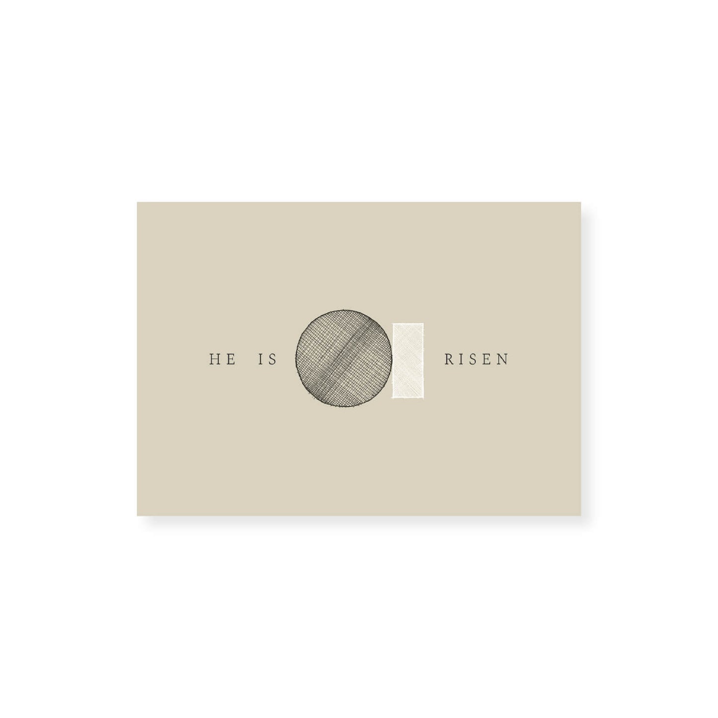 He Is Risen Stone Tomb Minimalist