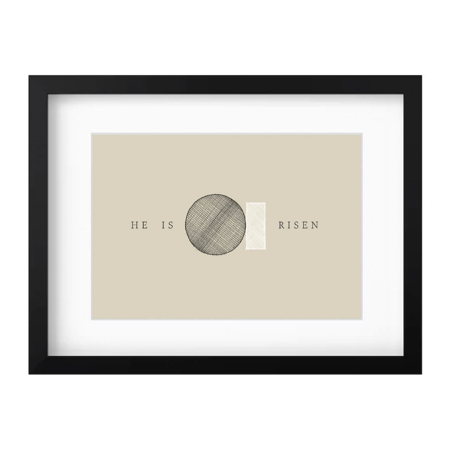 He Is Risen Stone Tomb Minimalist