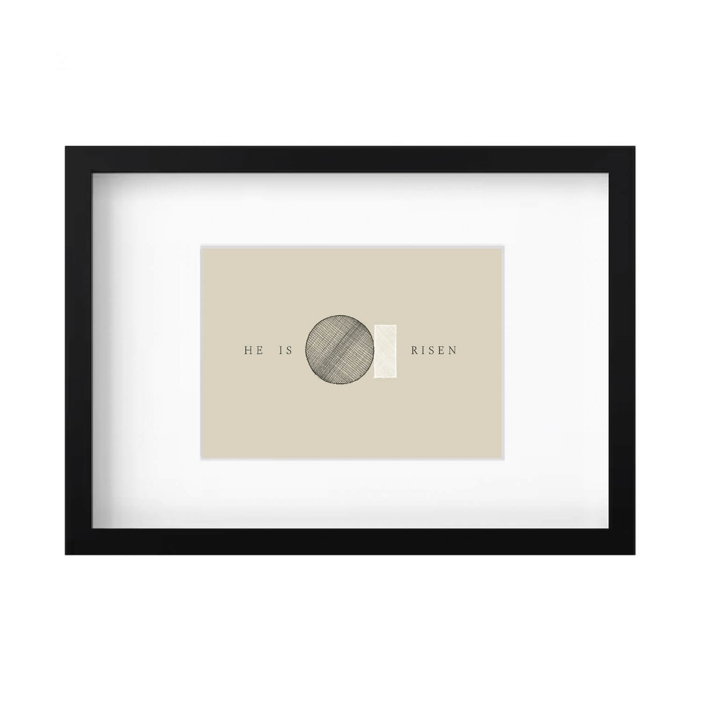 He Is Risen Stone Tomb Minimalist