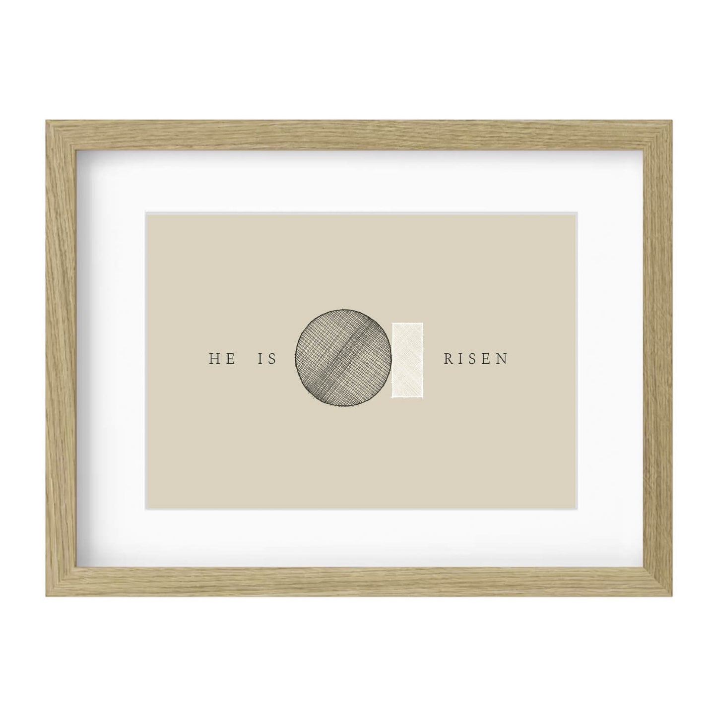 He Is Risen Stone Tomb Minimalist