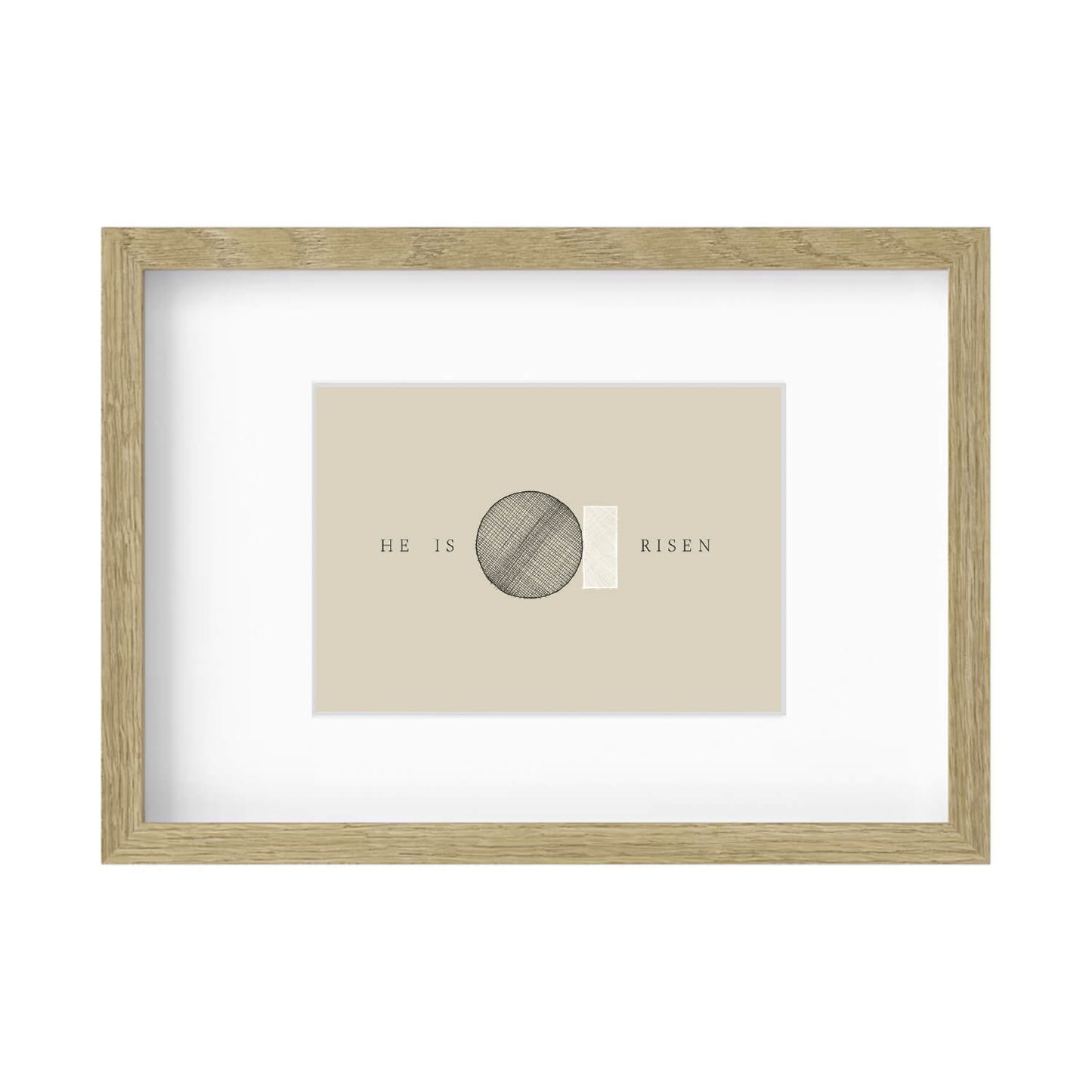 He Is Risen Stone Tomb Minimalist