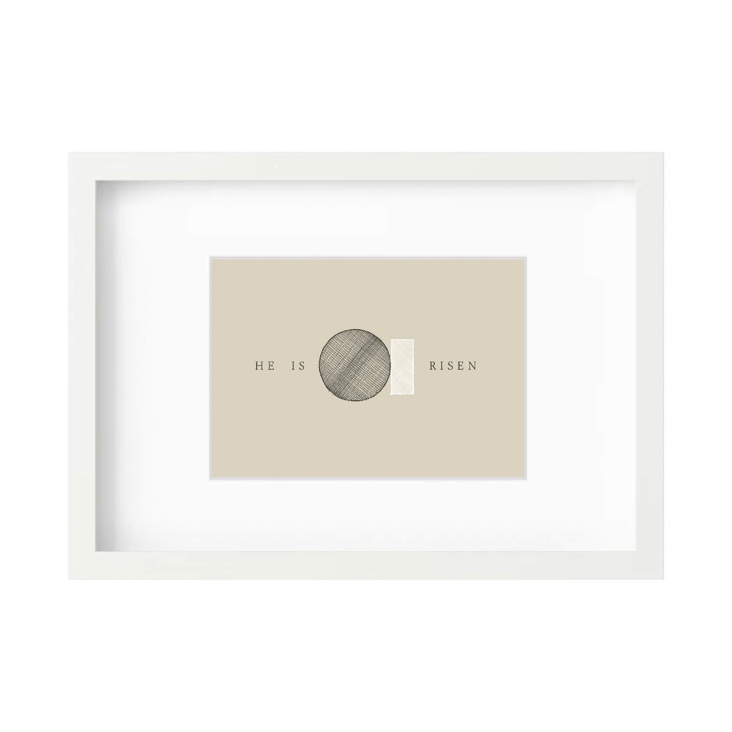 He Is Risen Stone Tomb Minimalist