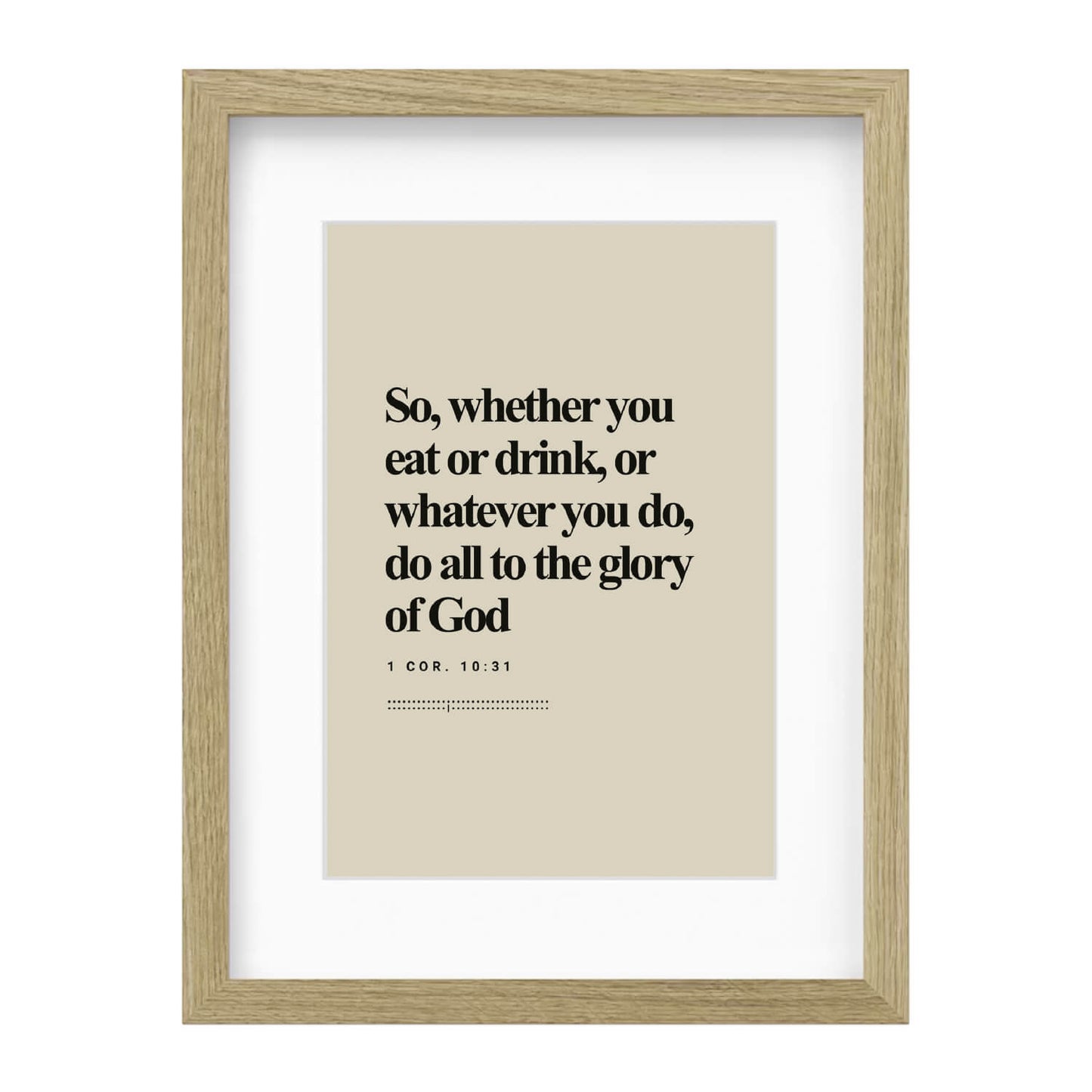 1 Corinthians 10:31 Verse | Minimalist Design