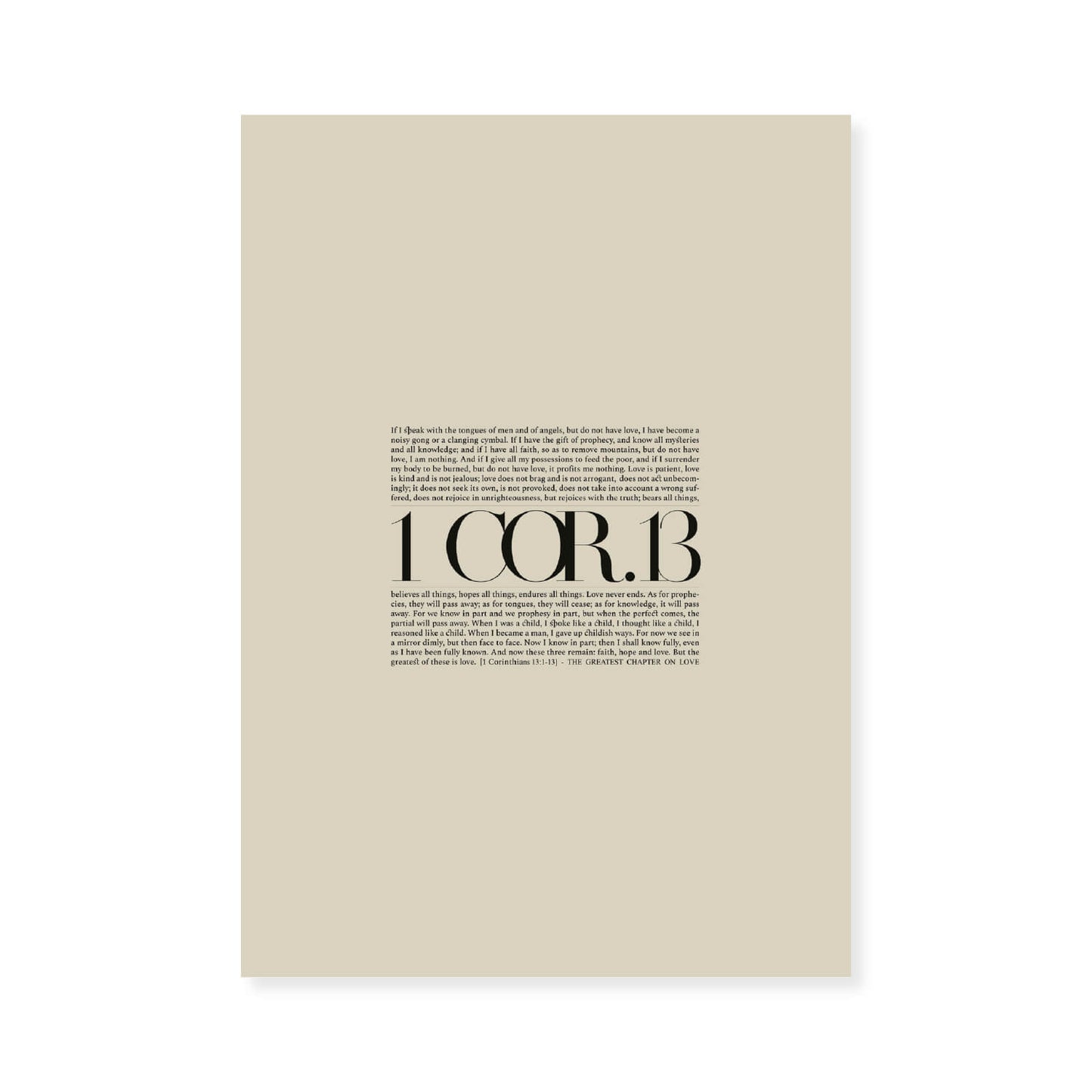 1 Corinthians 13 Full Chapter | Minimalist Design