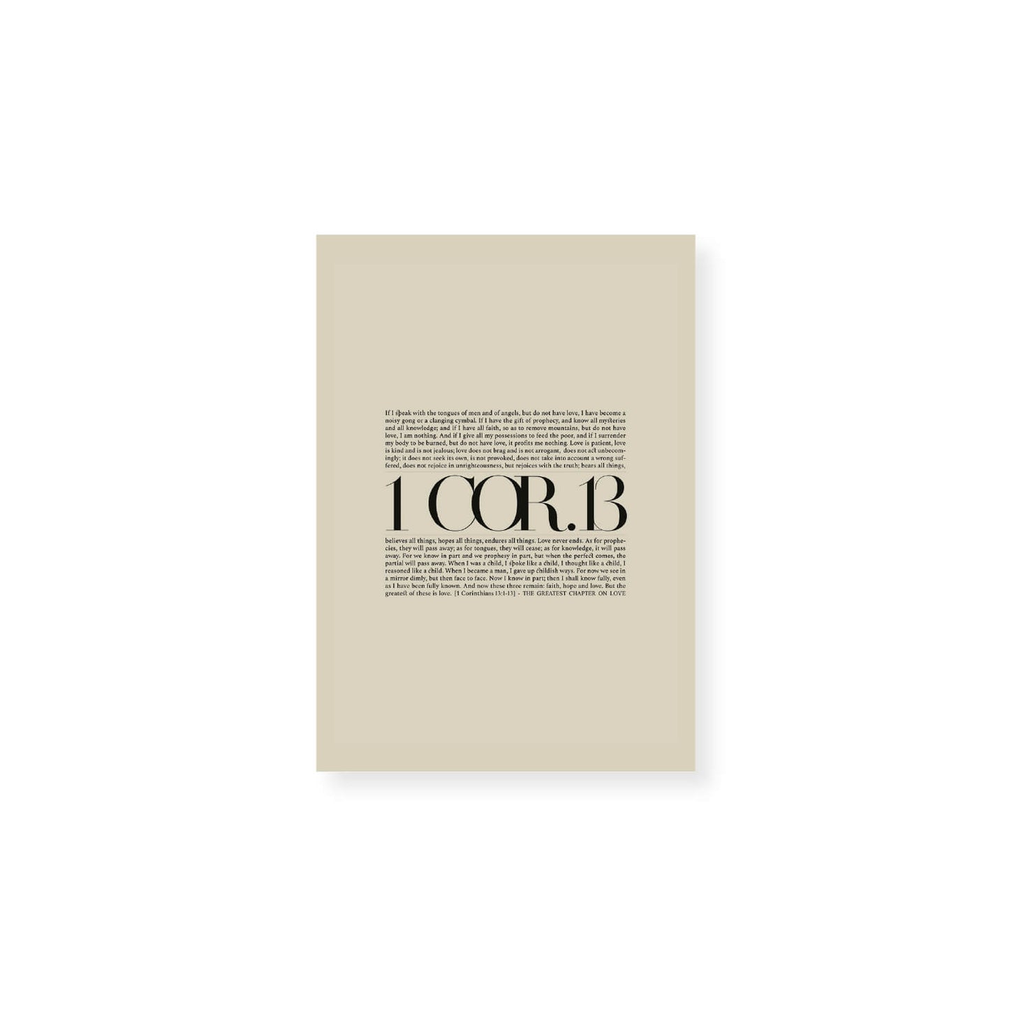 1 Corinthians 13 Full Chapter | Minimalist Design