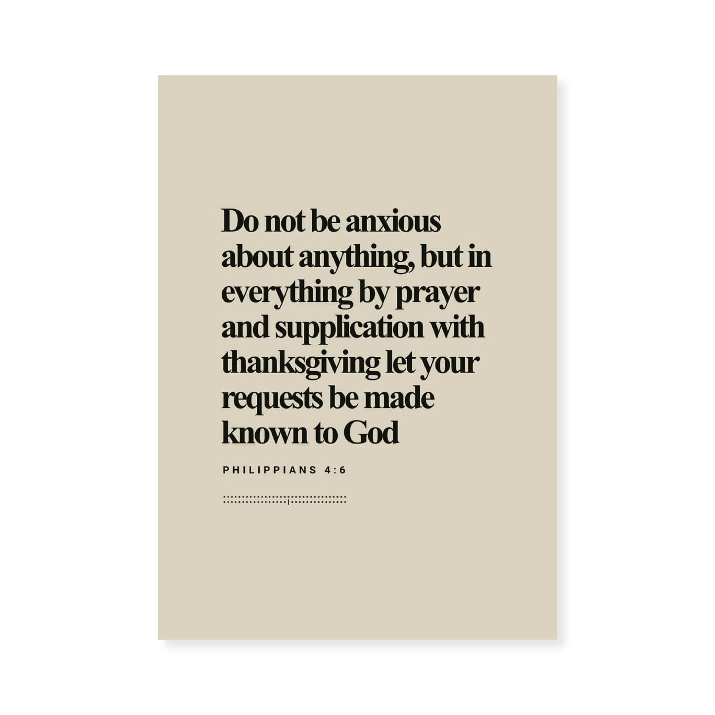 Philippians 4:6 Verse | Minimalist Design