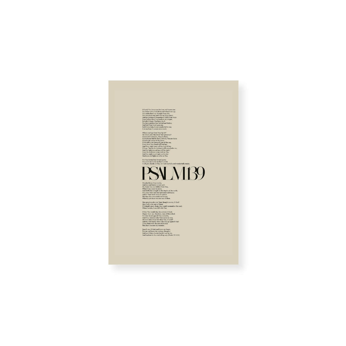 Psalm 139 Full Chapter | Minimalist Design