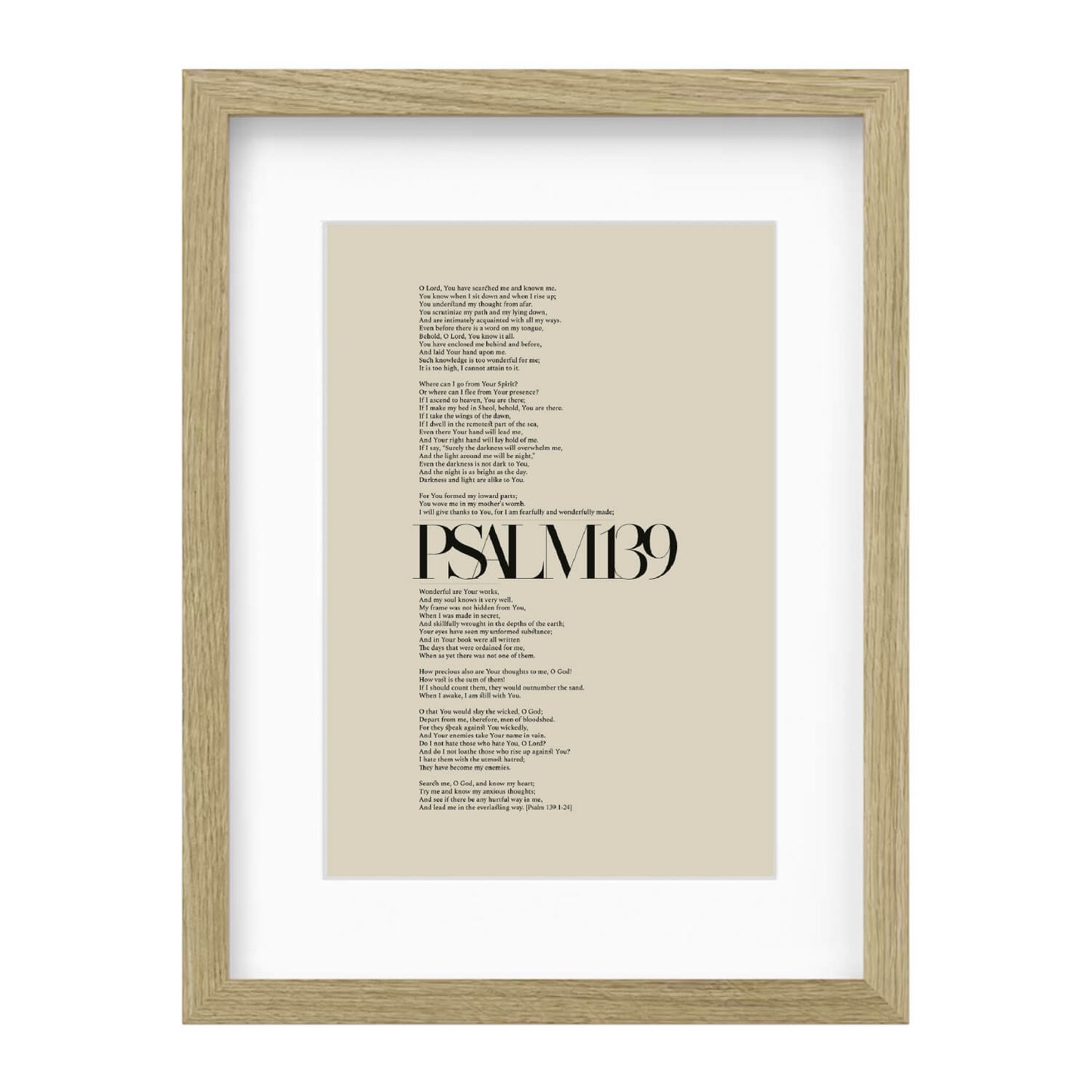 Psalm 139 Full Chapter | Minimalist Design