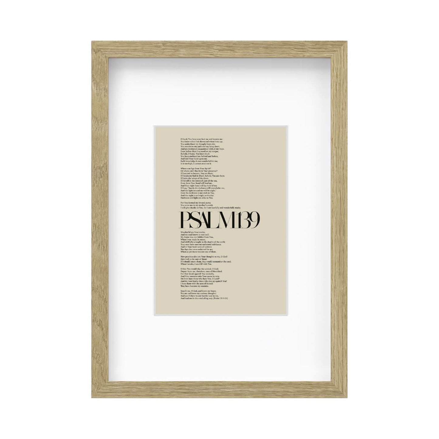 Psalm 139 Full Chapter | Minimalist Design