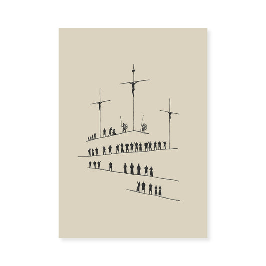 Calvary Cross Minimalist Sketch