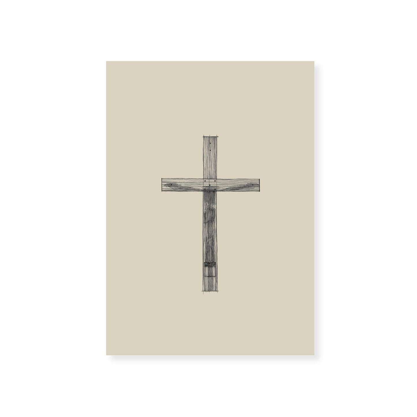 Cross Minimalist Sketch