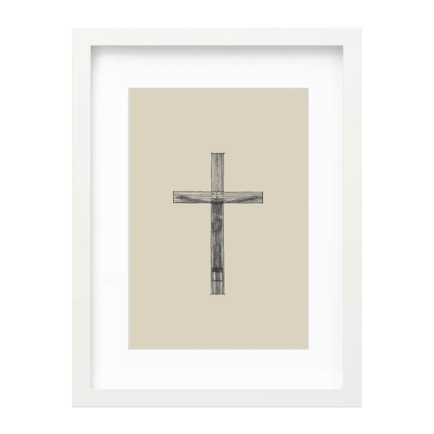 Cross Minimalist Sketch