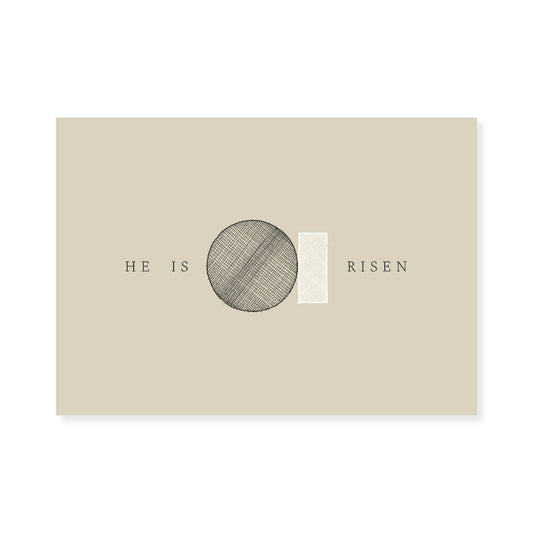 He Is Risen Stone Tomb Minimalist