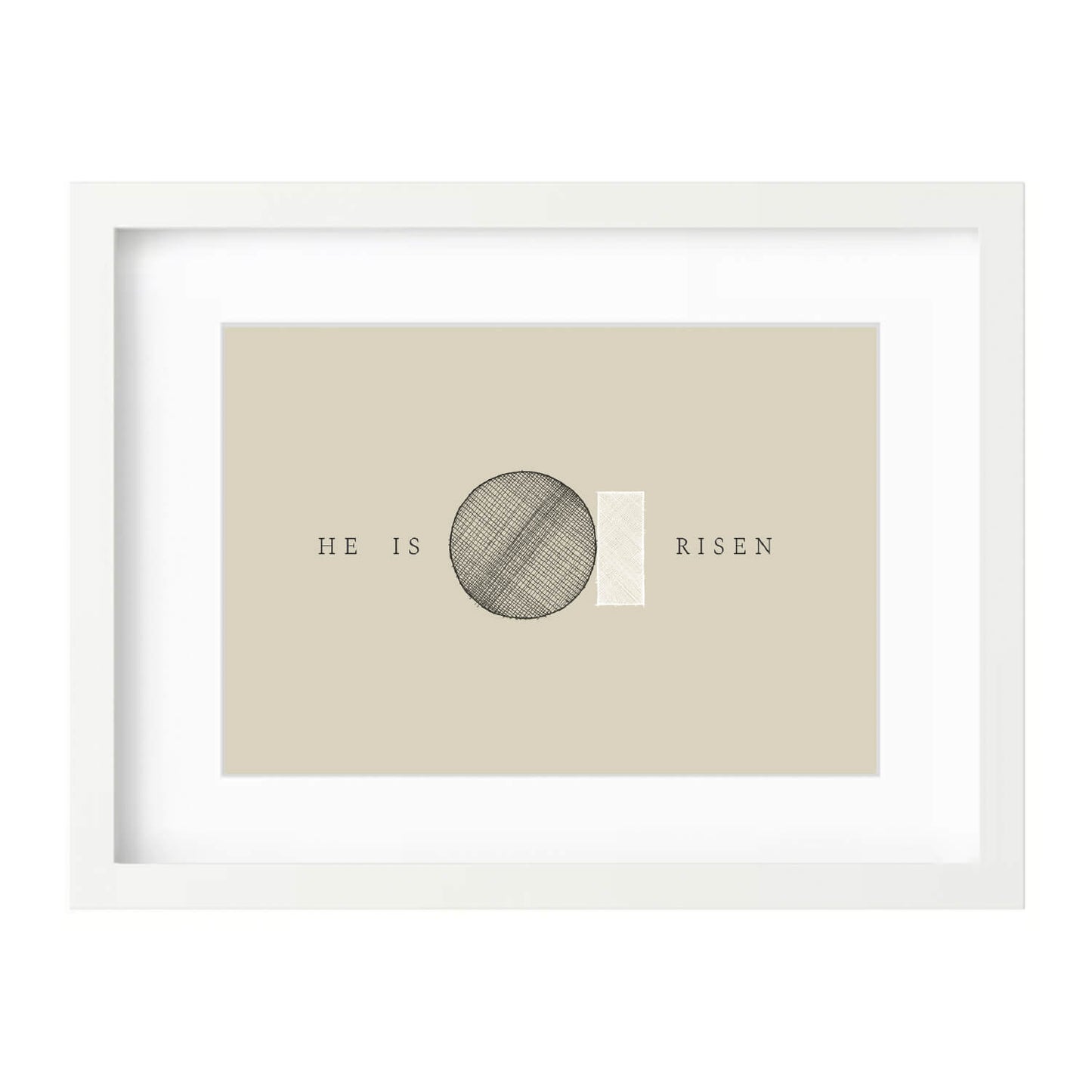 He Is Risen Stone Tomb Minimalist