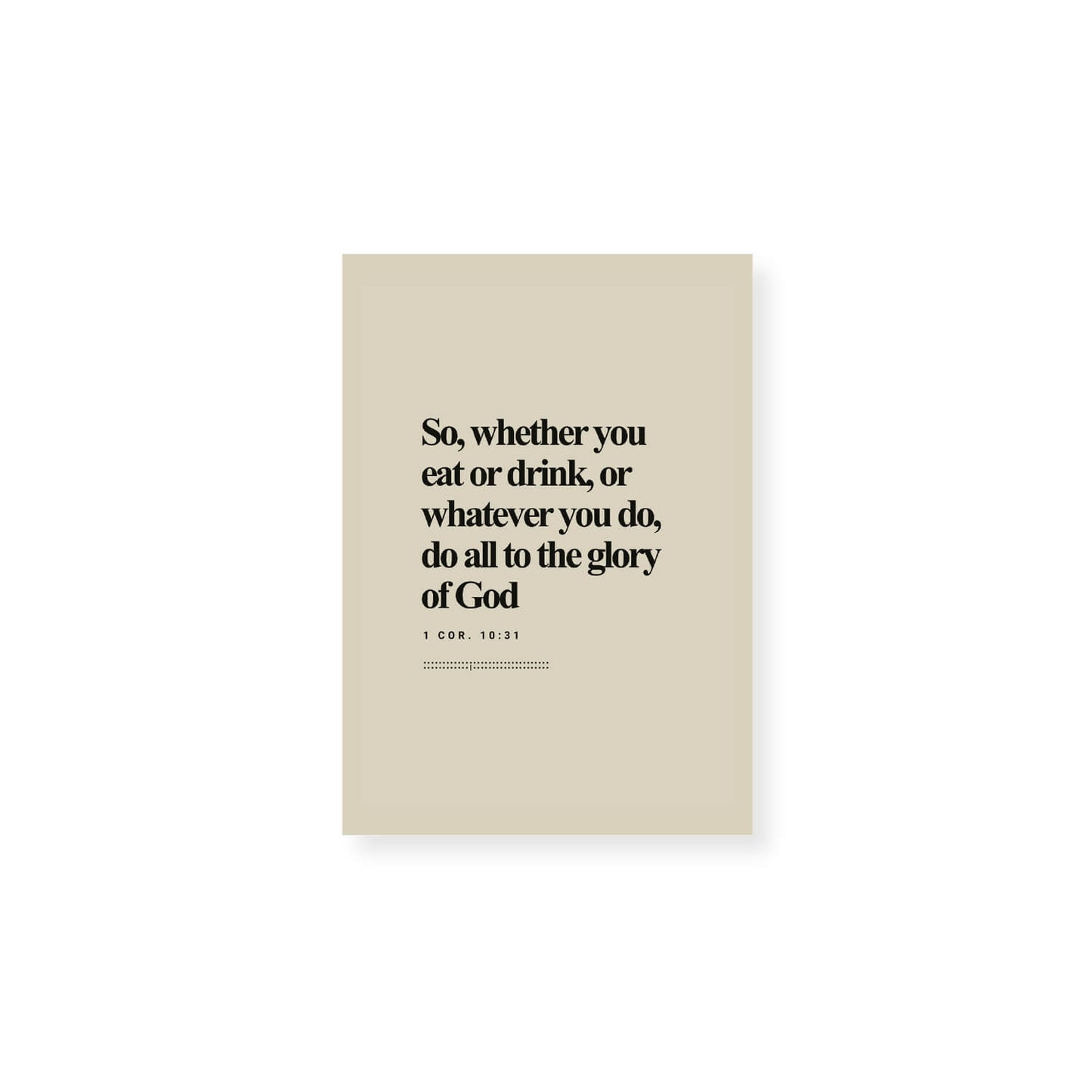 1 Corinthians 10:31 Verse | Minimalist Design