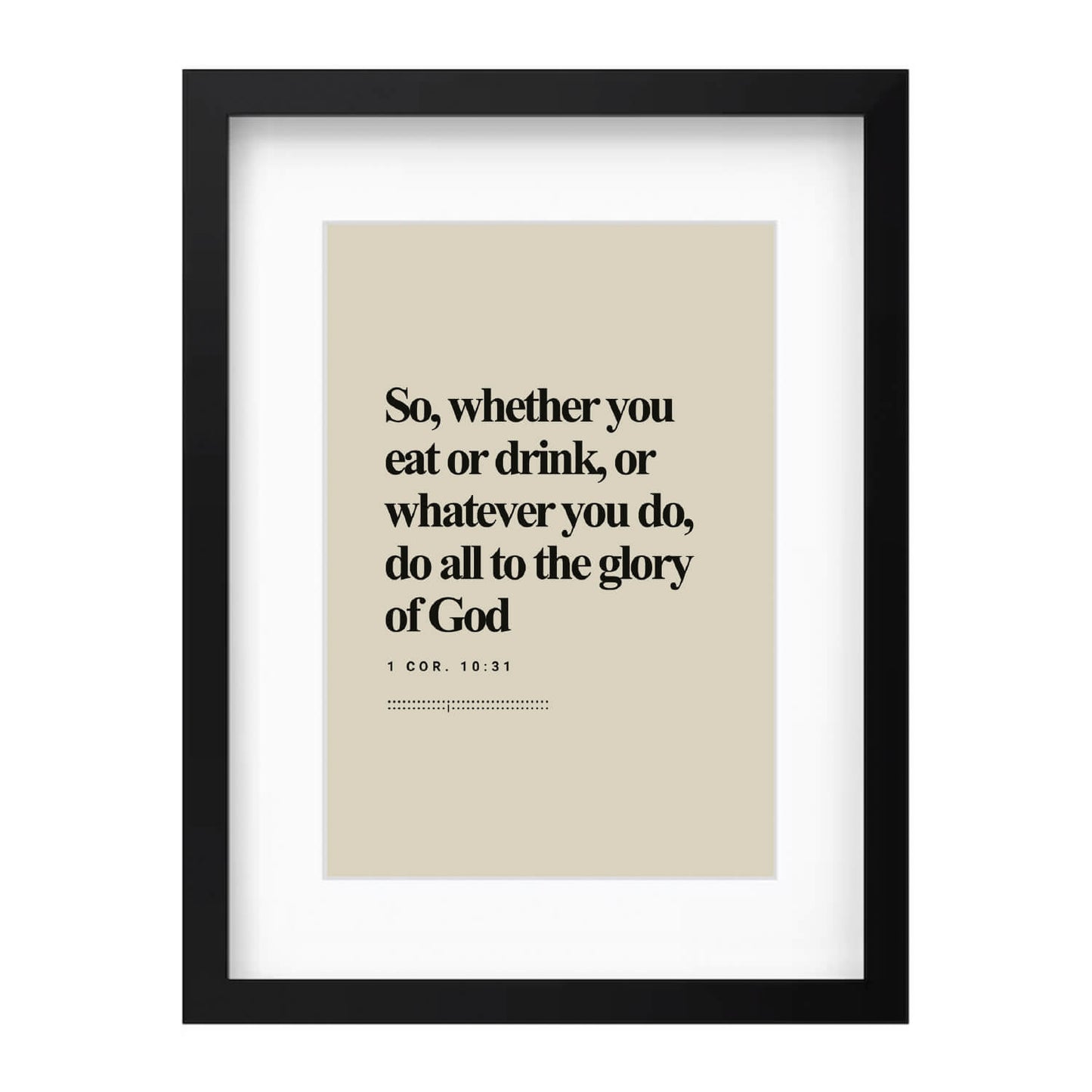 1 Corinthians 10:31 Verse | Minimalist Design