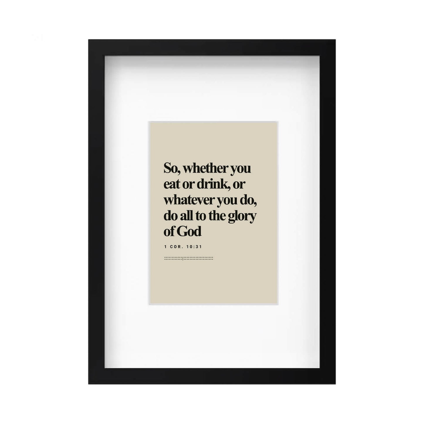 1 Corinthians 10:31 Verse | Minimalist Design