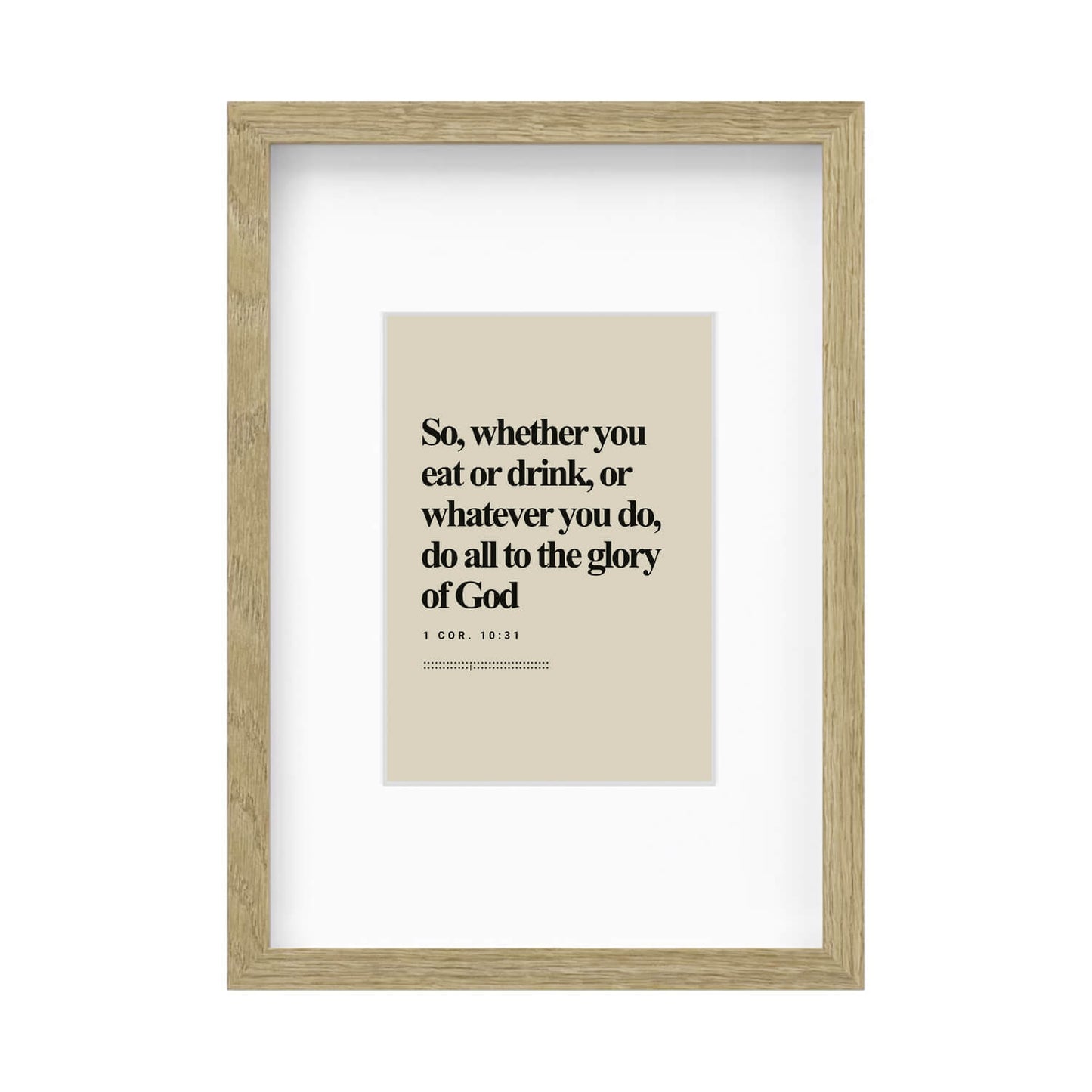 1 Corinthians 10:31 Verse | Minimalist Design