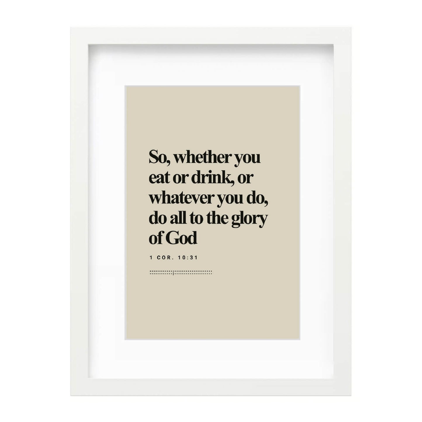 1 Corinthians 10:31 Verse | Minimalist Design