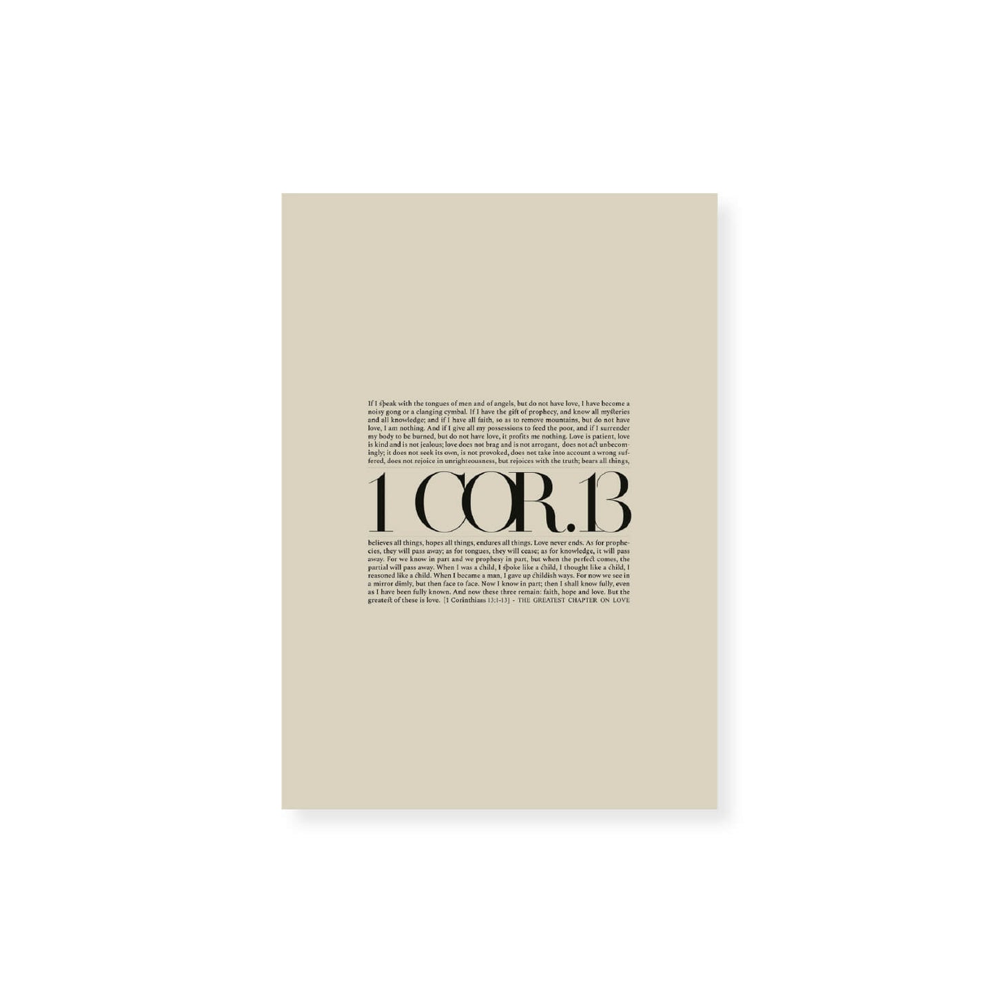 1 Corinthians 13 Full Chapter | Minimalist Design