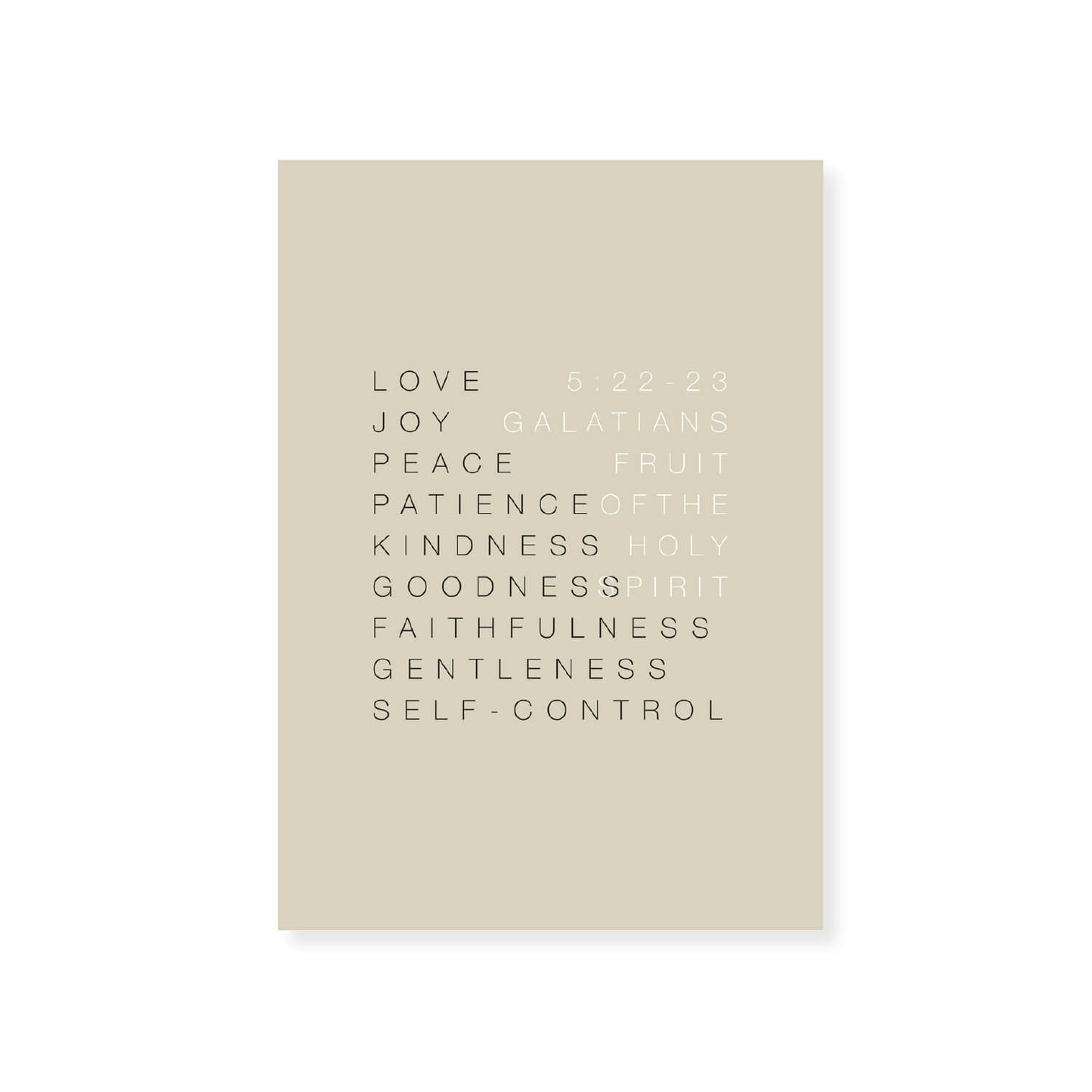 Fruit of the Spirit Wall Art 1 | Minimalist Design
