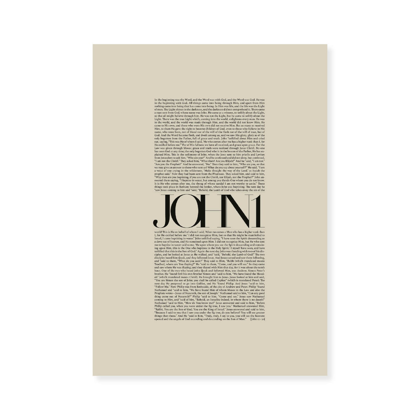 John 1 Full Chapter | Minimalist Design