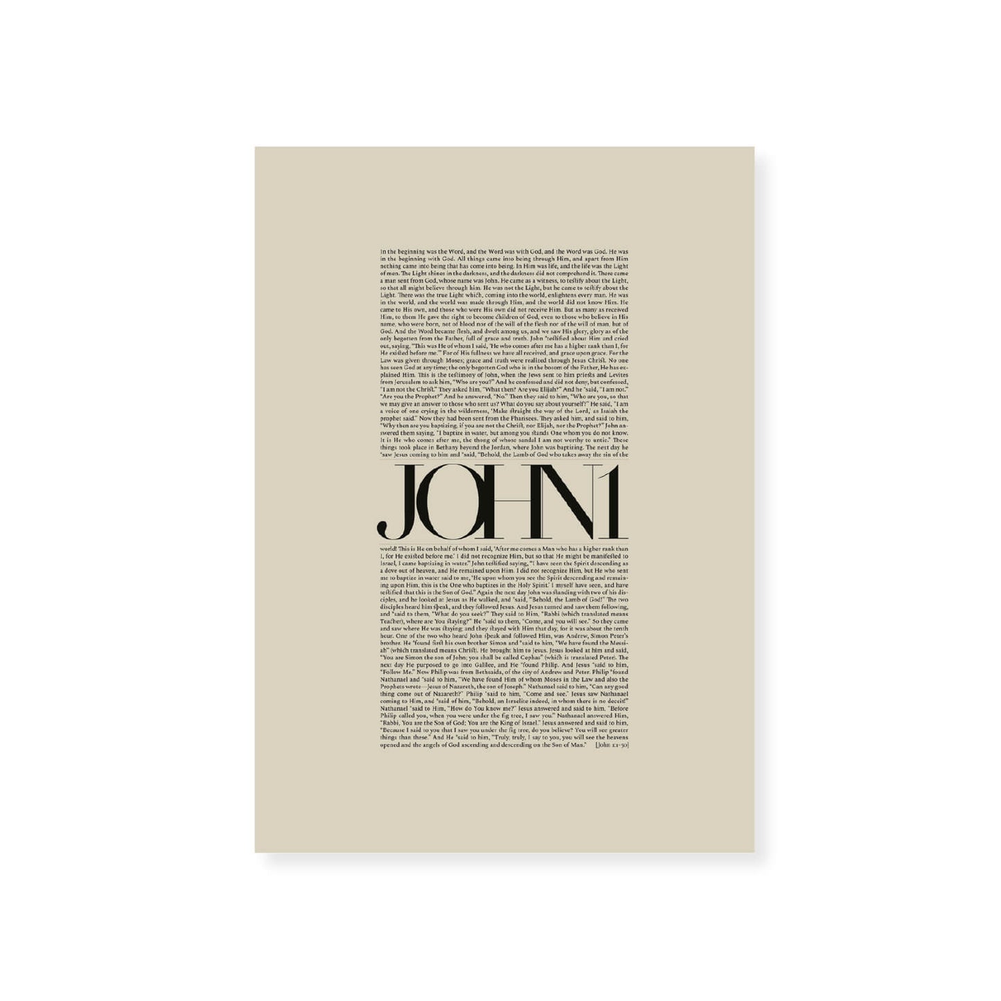 John 1 Full Chapter | Minimalist Design