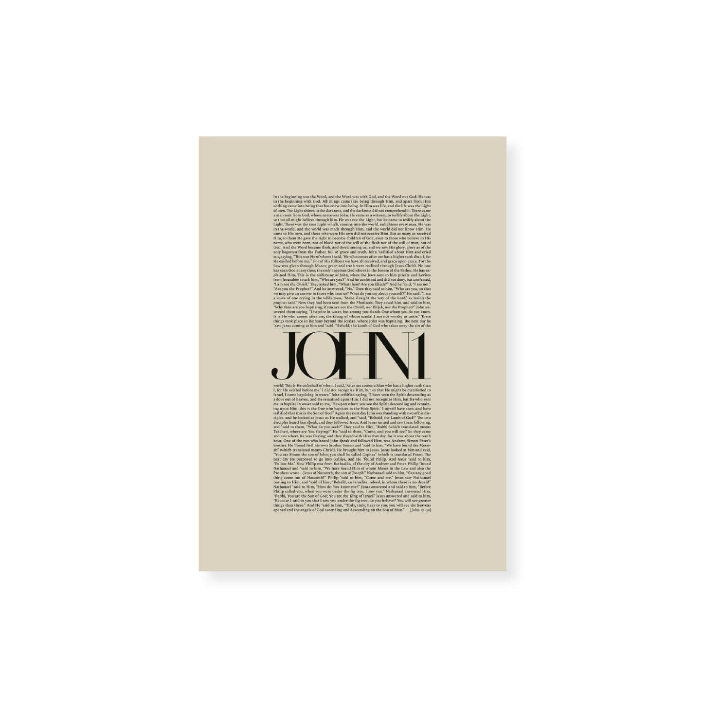 John 1 Full Chapter | Minimalist Design