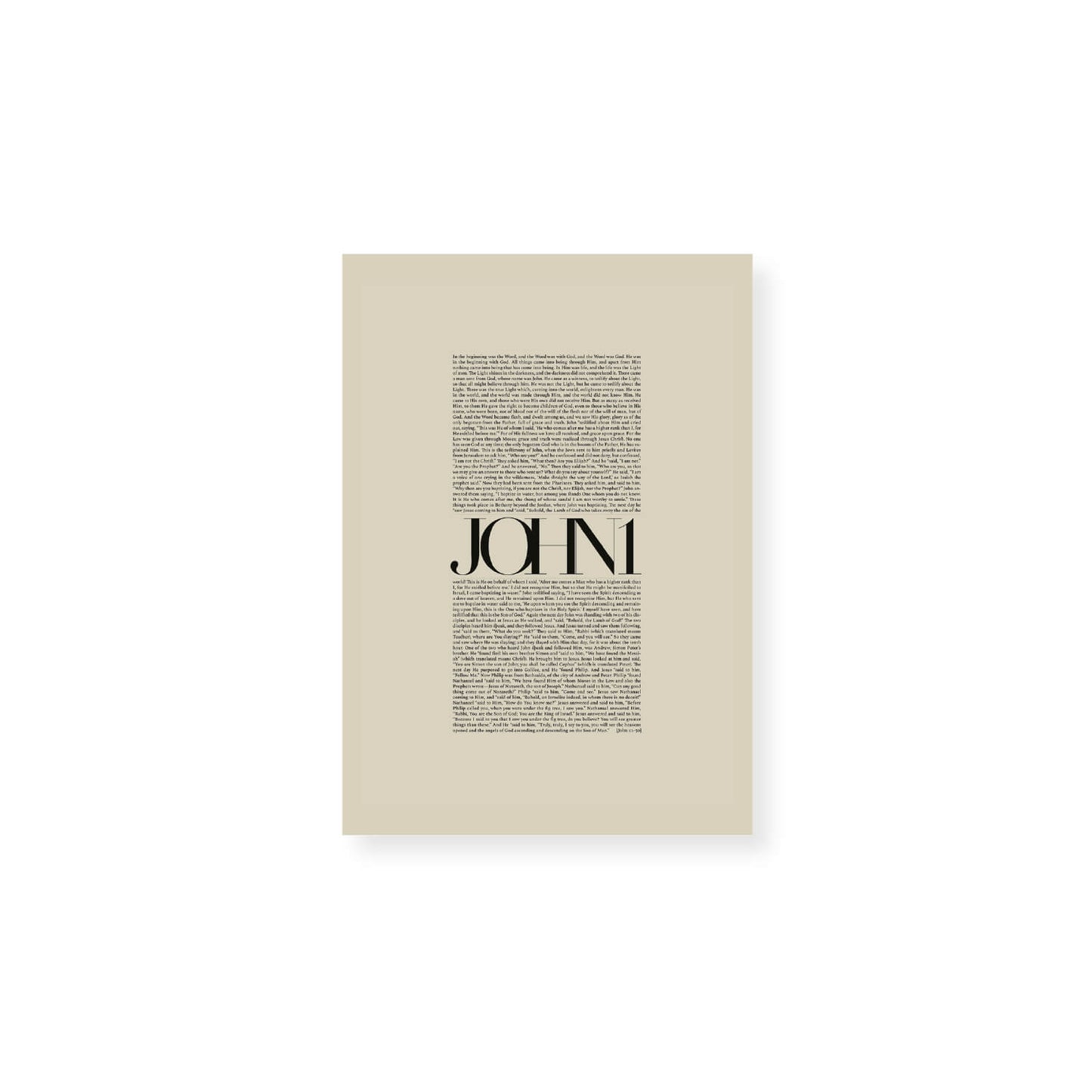 John 1 Full Chapter | Minimalist Design