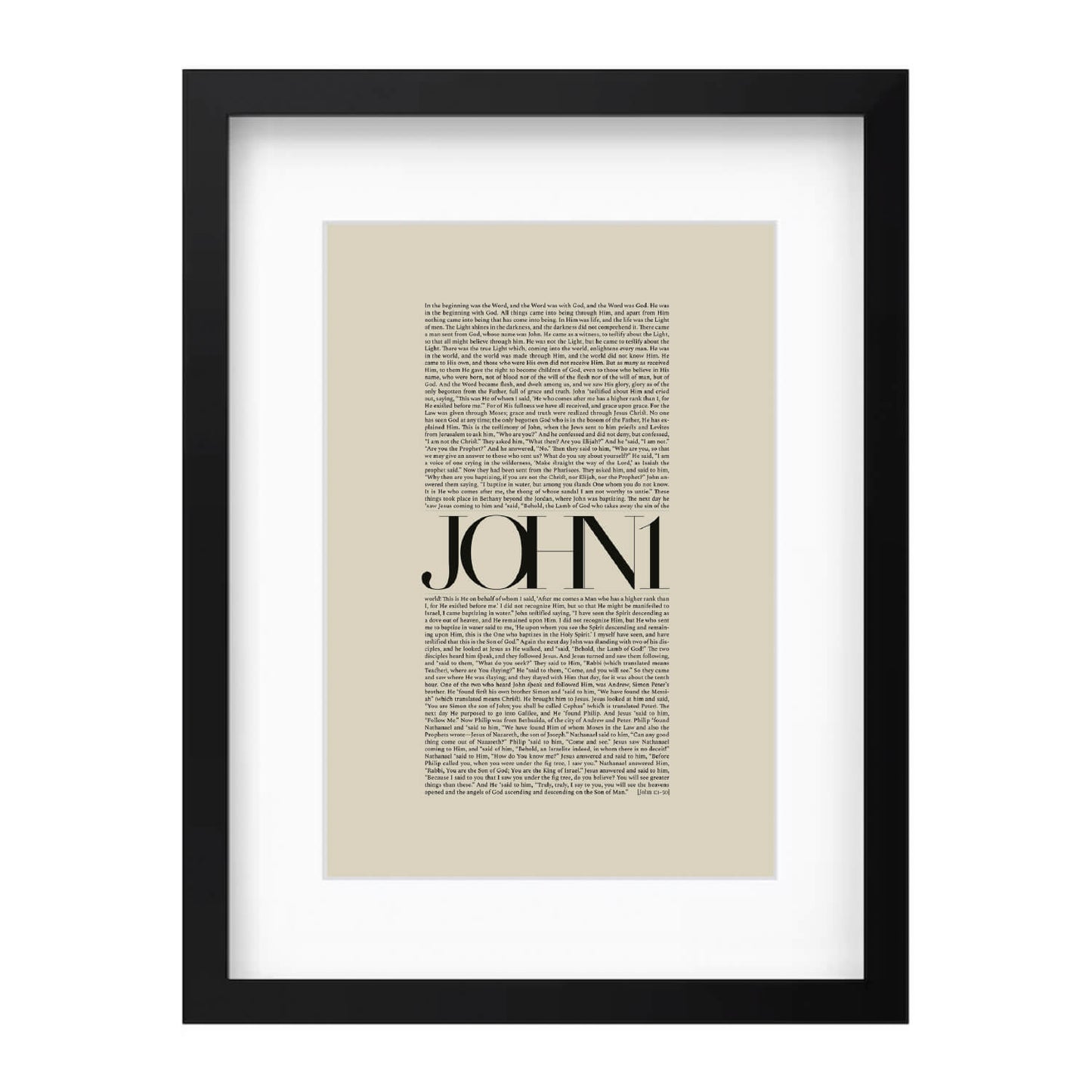 John 1 Full Chapter | Minimalist Design