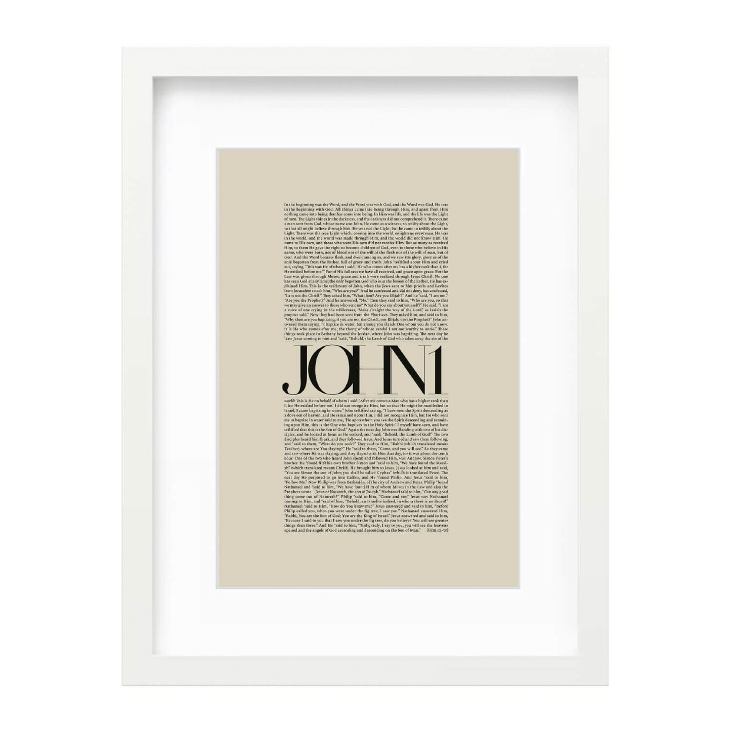 John 1 Full Chapter | Minimalist Design