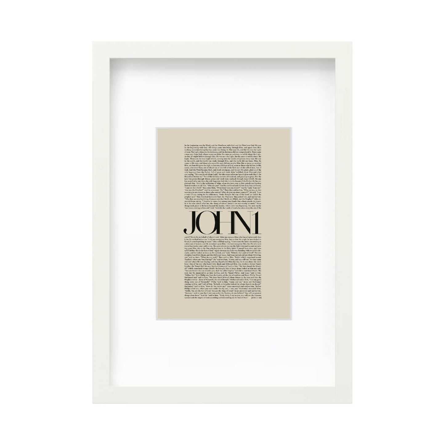 John 1 Full Chapter | Minimalist Design