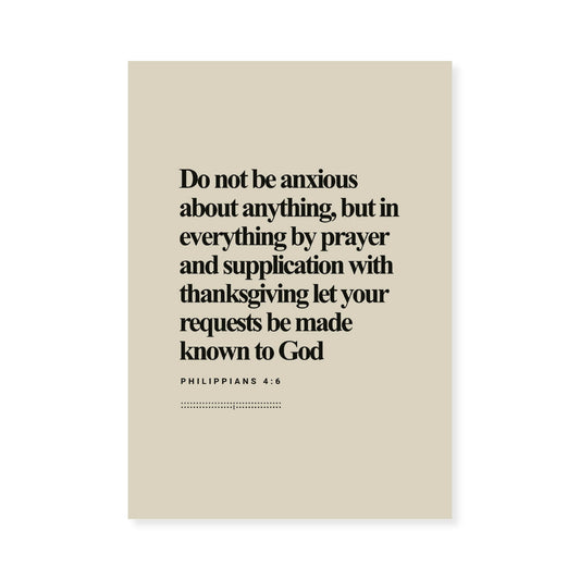 Philippians 4:6 Verse | Minimalist Design