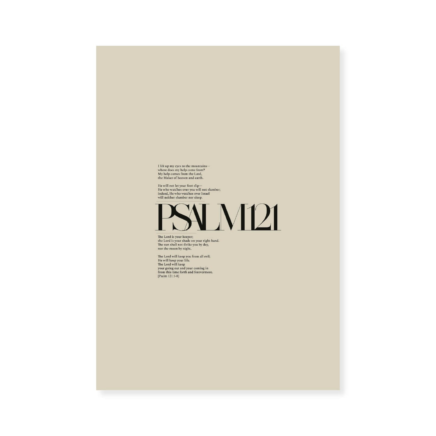Psalm 121 Full Chapter | Minimalist Design