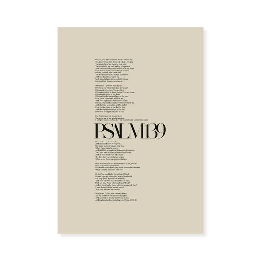 Psalm 139 Full Chapter | Minimalist Design