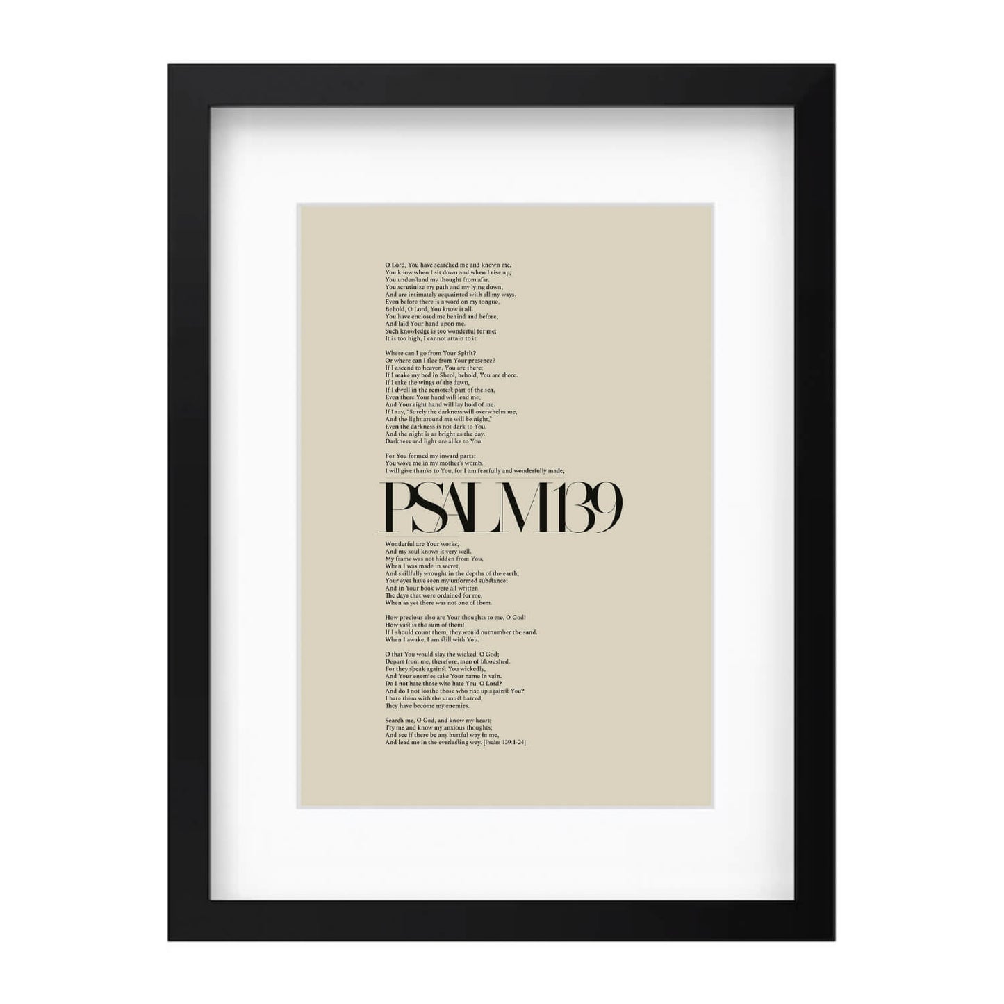 Psalm 139 Full Chapter | Minimalist Design