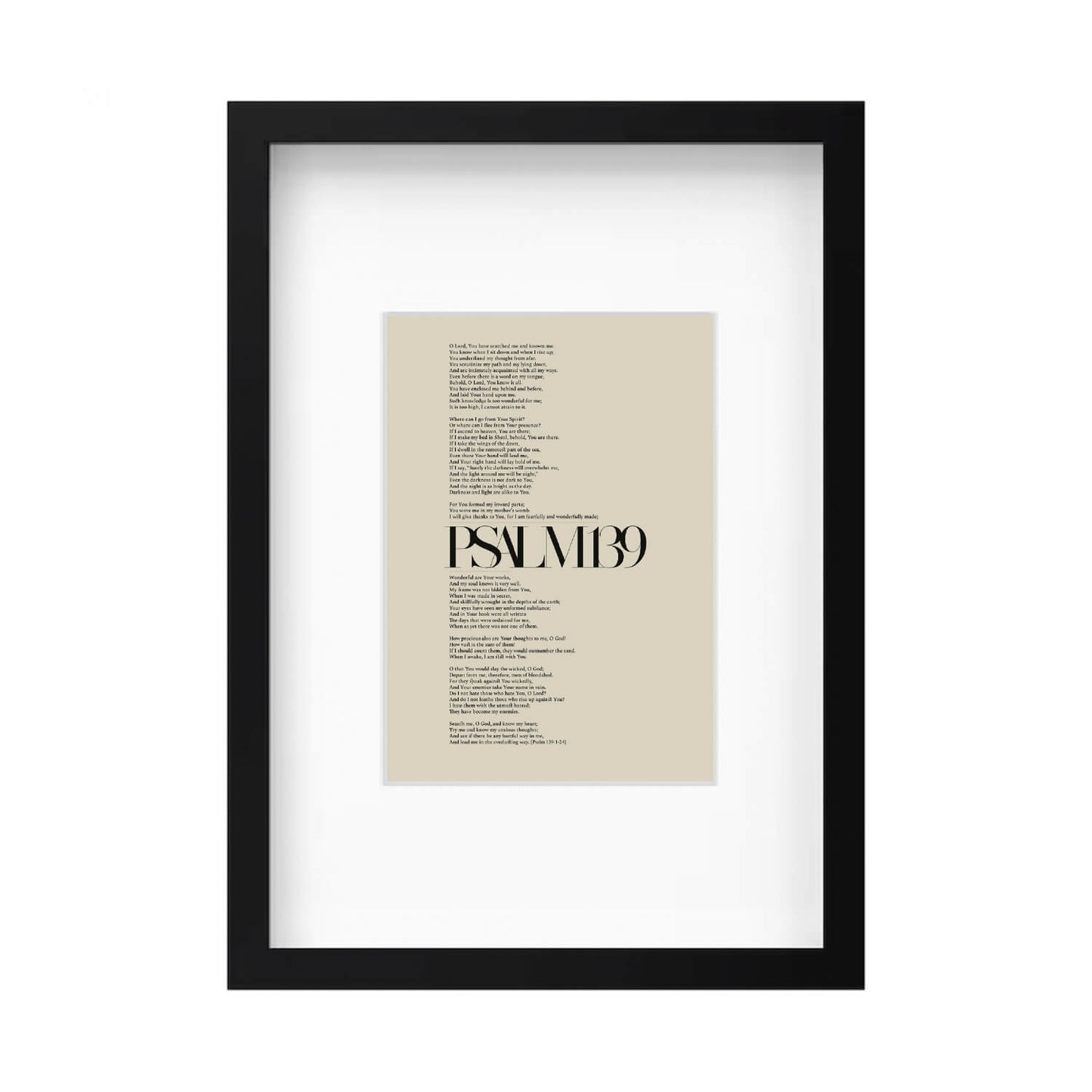 Psalm 139 Full Chapter | Minimalist Design