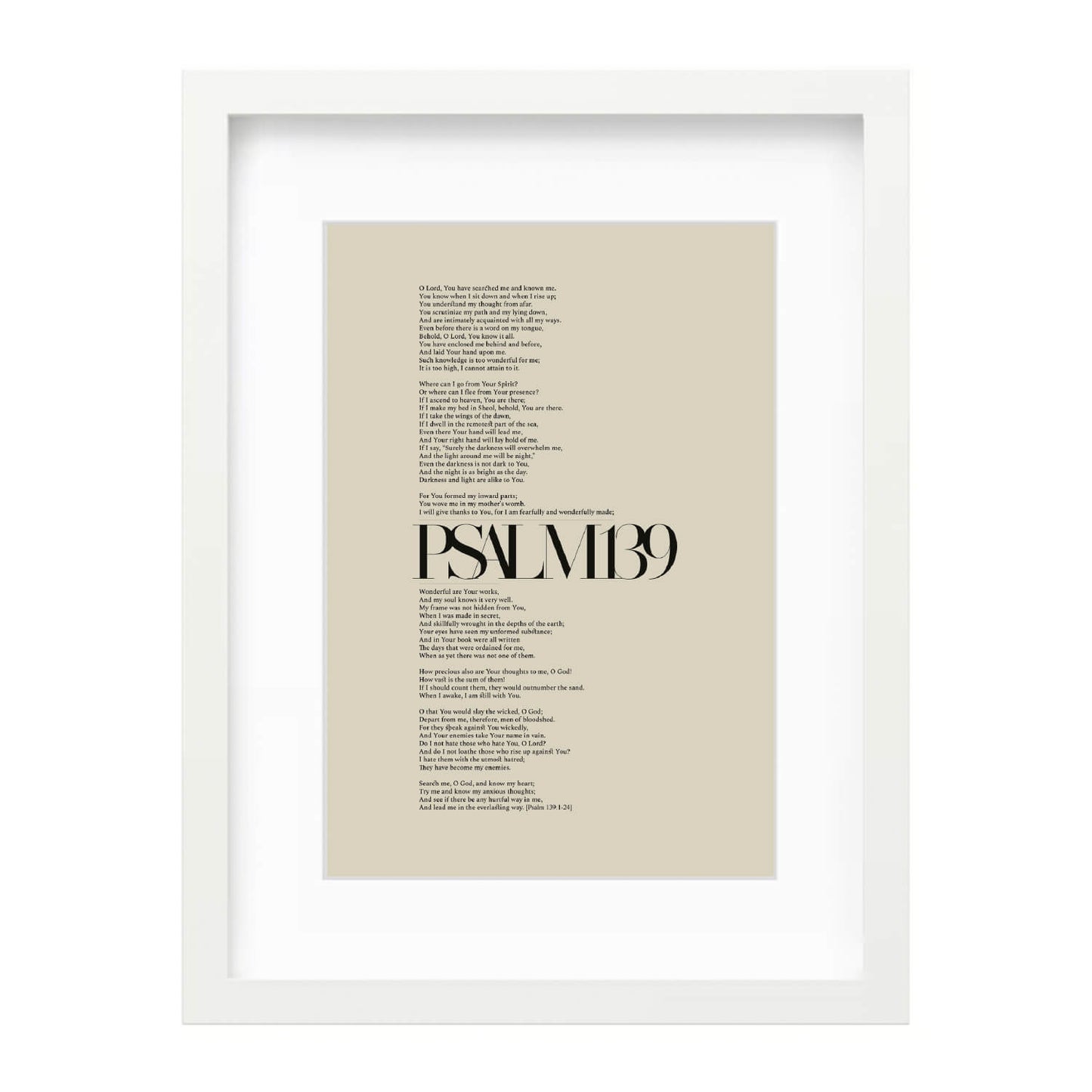 Psalm 139 Full Chapter | Minimalist Design