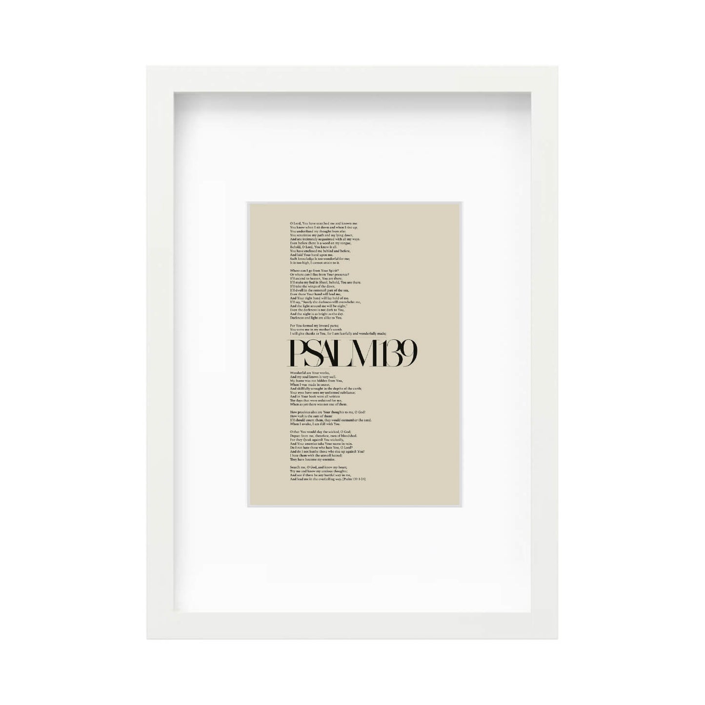 Psalm 139 Full Chapter | Minimalist Design