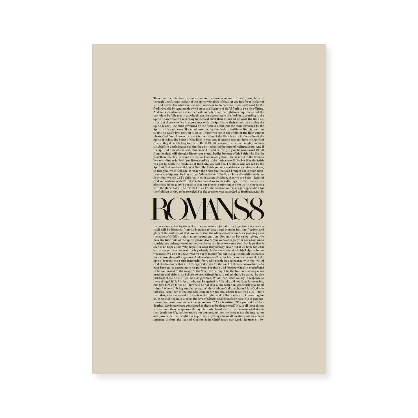 Romans 8 Full Chapter | Minimalist Design
