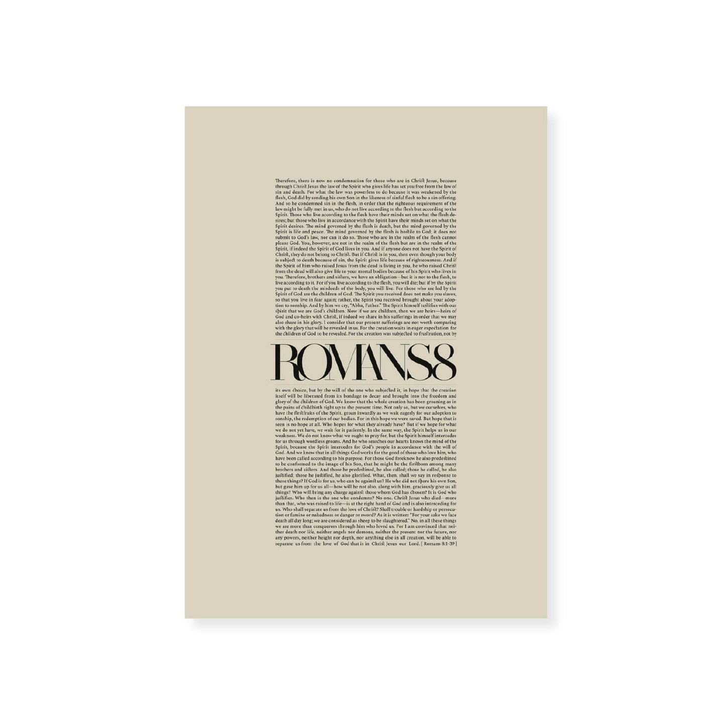 Romans 8 Full Chapter | Minimalist Design