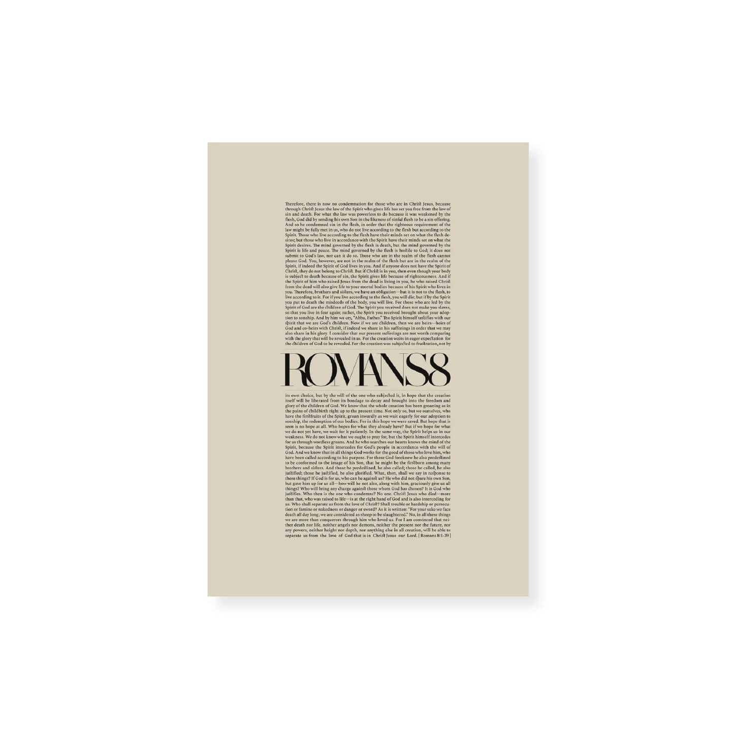 Romans 8 Full Chapter | Minimalist Design