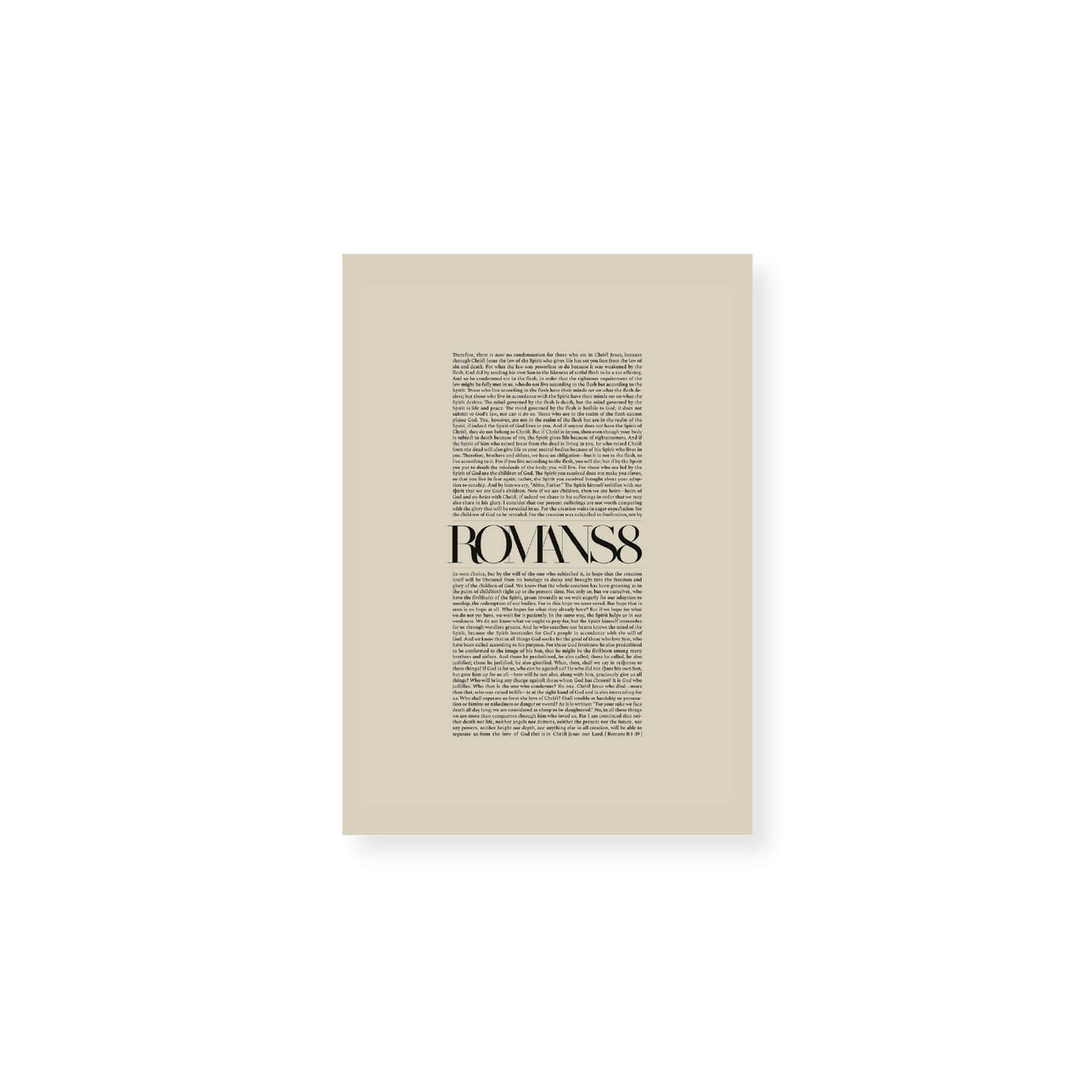 Romans 8 Full Chapter | Minimalist Design